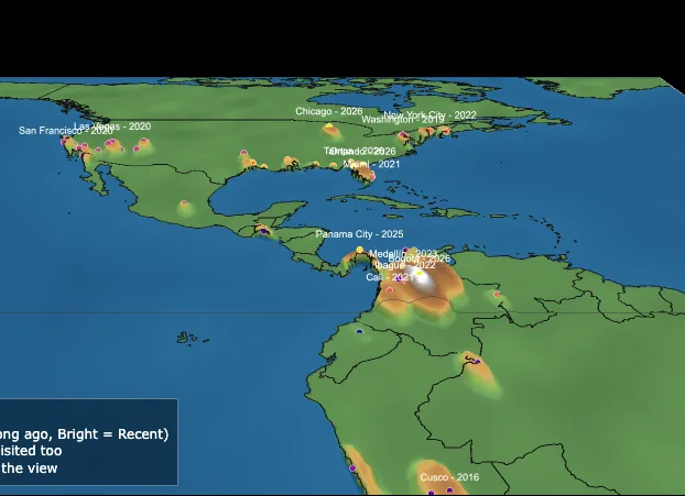 Turning Google Timeline into a 3D Geo-Density Heatmap